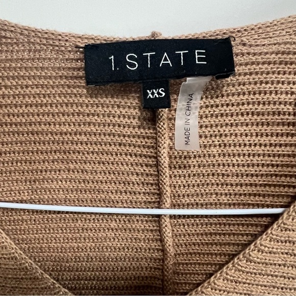 1.state Rib-Knit Puff-Sleeve Sweater -
Wild Oak, New with Tags - Picture 4 of 7